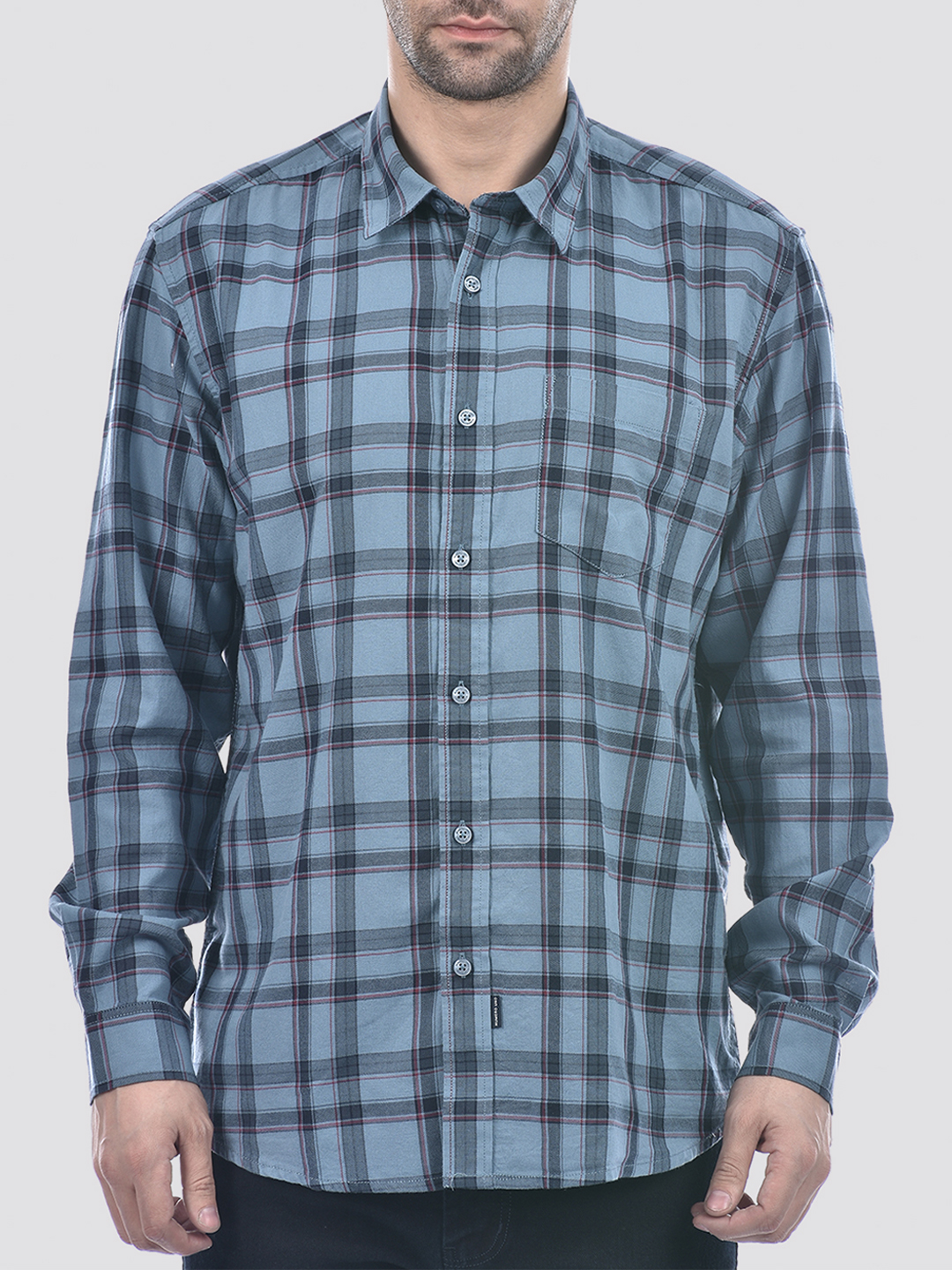 Numero Uno Men Checkered Blue Shirt